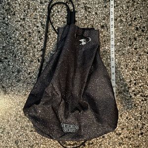 Victoria’s Secret Black Sparkle Cinch Backpack